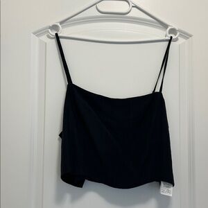 Abercrombie Crinkle Texture *Black Crop Top